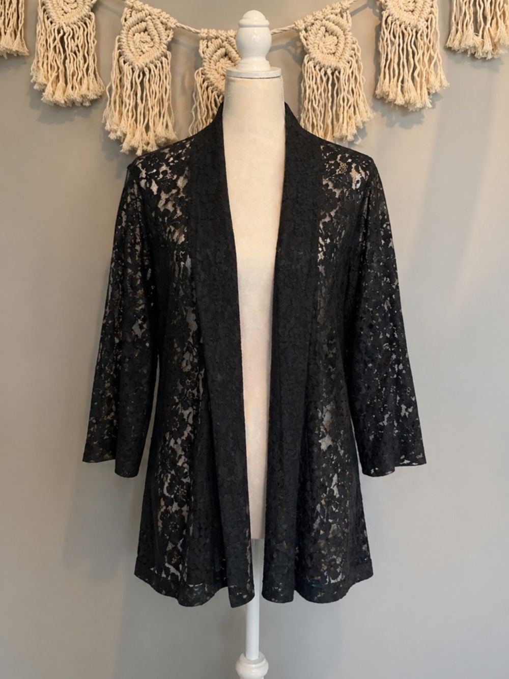 Fiori Black Lace Blazer/Jacket